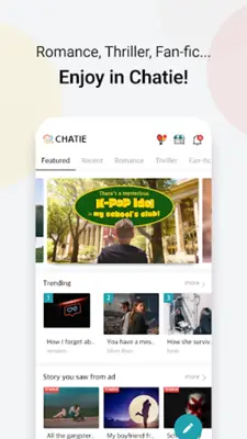 Chatie - chat stories android App screenshot 4